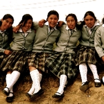 Group of school girls